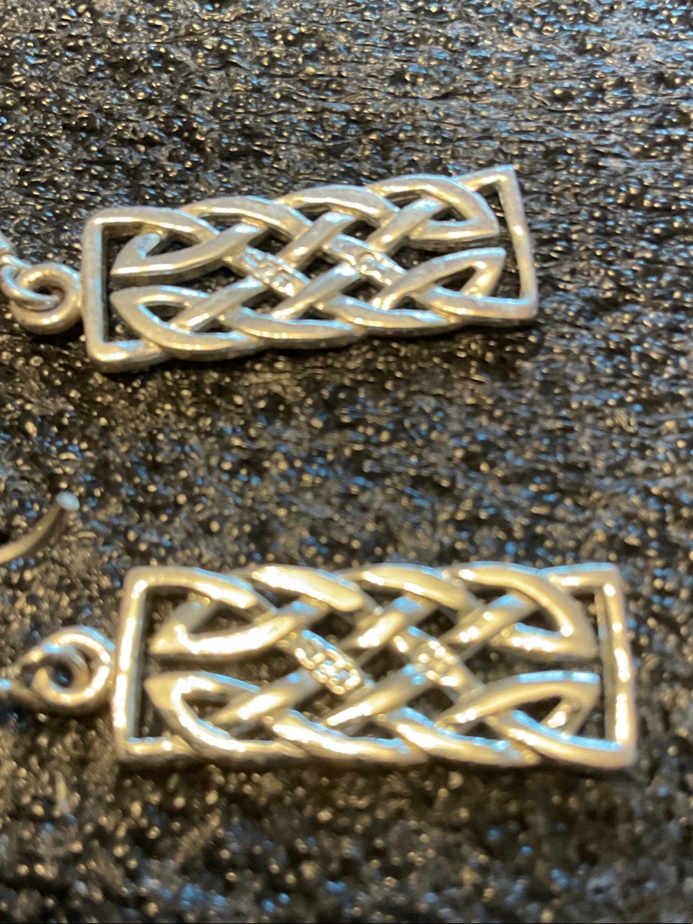 Source Unknown  Sterling Silver Celtic Knot Drop Earrings - Picture 3 of 3